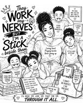 Beautiful black mom coloring book